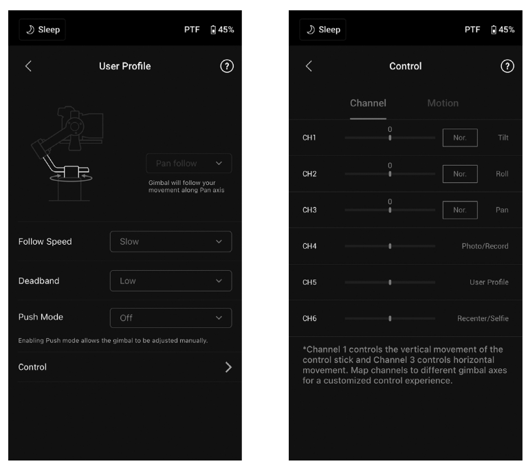dji - RS 3 - Perfil de usuario Perfil de usuario
