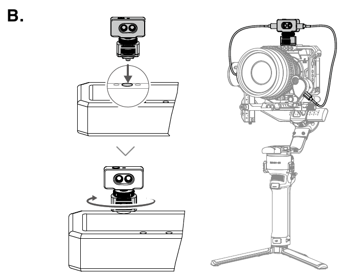 dji - RONIN 3D - Instalación en la jaula de la cámara Instalación en la jaula de la cámara