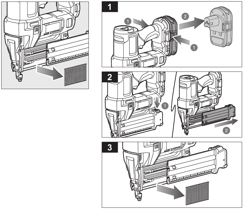 Ryobi - R18GN18 - Funcionamiento - Paso 2 Funcionamiento - Paso 2