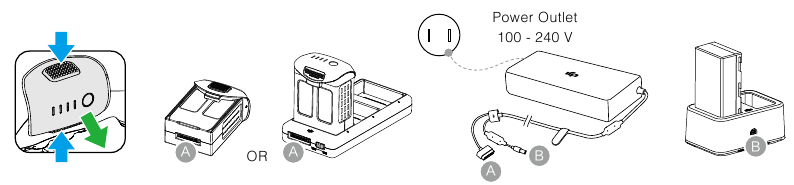 dji - PHANTOM 4 RTK - Cargar las baterías Cargar las baterías