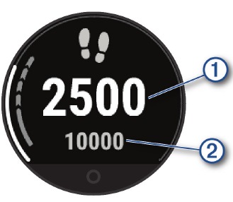Garmin - Lily 2 - Objetivo de pasos Objetivo de pasos