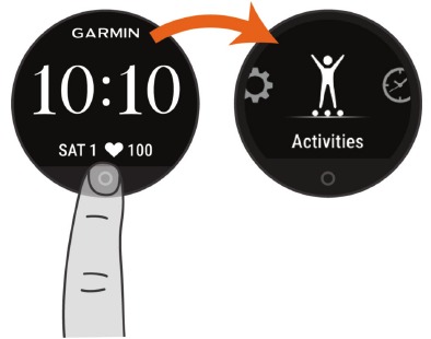 Garmin - Lily 2 - Ver los widgets y los menús - Paso 1 Ver los widgets y los menús - Paso 1