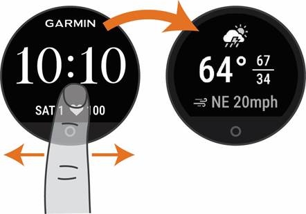 Garmin - Lily 2 - Ver los widgets y los menús - Paso 3 Ver los widgets y los menús - Paso 3