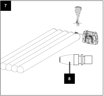 Scheppach - AIR FORCE 5 - Establecimiento de conexiones - Paso 3 Establecimiento de conexiones - Paso 3