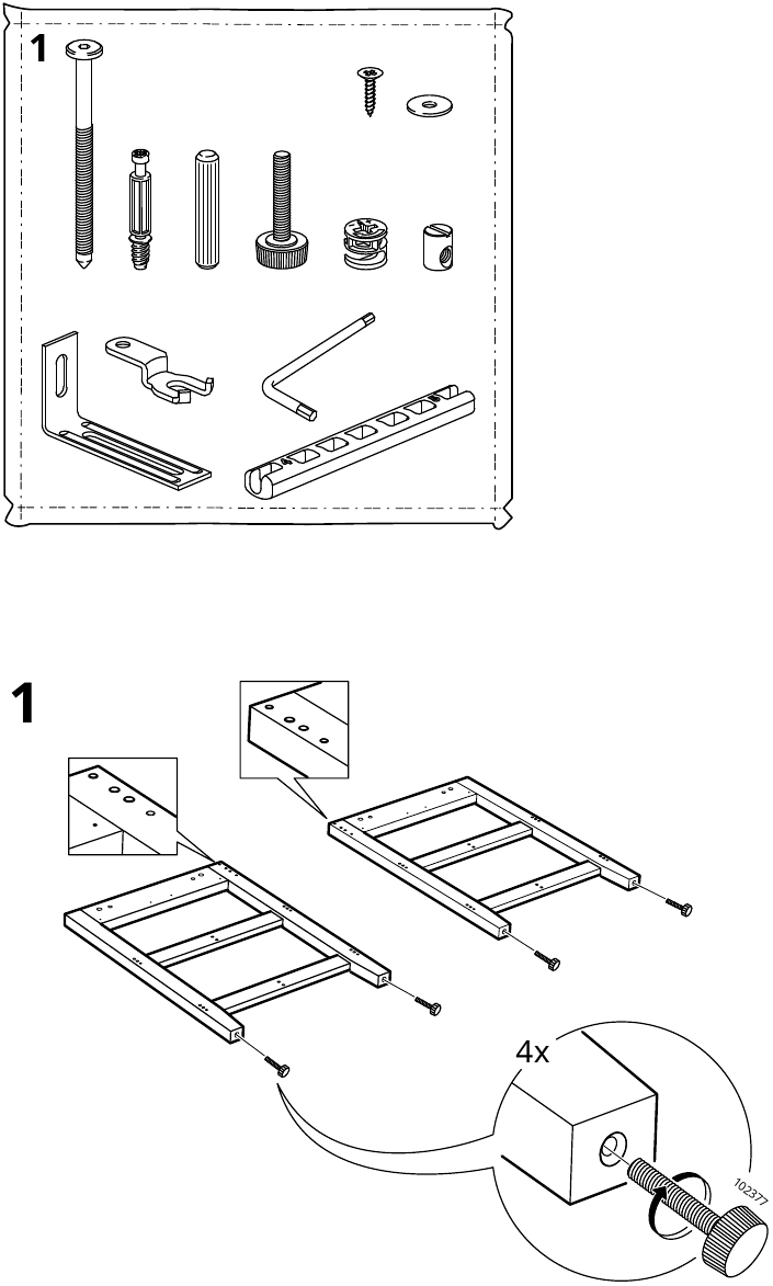 IKEA - VADHOLMA - Montaje del producto - Paso 1 Montaje del producto - Paso 1
