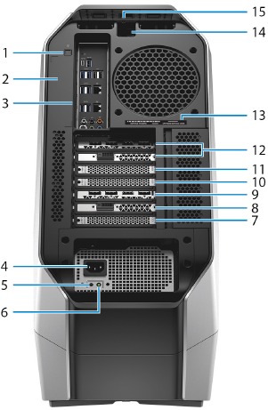 Dell - Alienware Area-51 R7 - Vistas del producto - Parte posterior Vistas del producto - Parte posterior