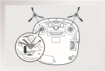 ECOVACS - DEEBOT SLIM - Instalación de los cepillos laterales Instalación de los cepillos laterales