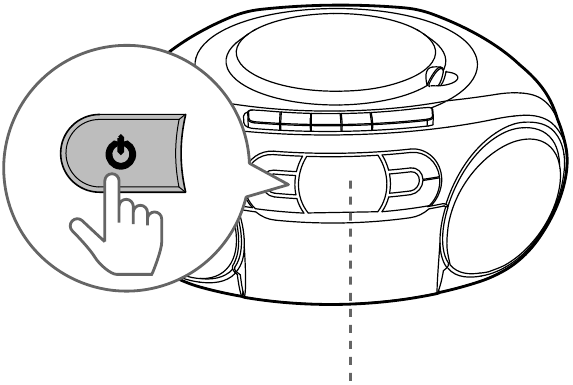 Philips - AZ127 - Encender/apagar Encender/apagar