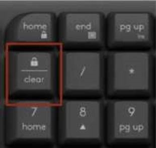 Captura de pantalla del teclado donde se muestra la tecla Bloq Num. Captura de pantalla del teclado donde se muestra la tecla Bloq Num.