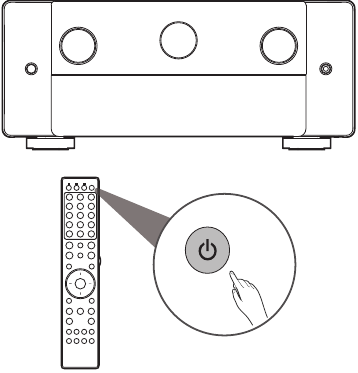 Marantz - CINEMA 40 - Configuración - Paso 4 - Encienda el AVR Configuración - Paso 4 - Encienda el AVR