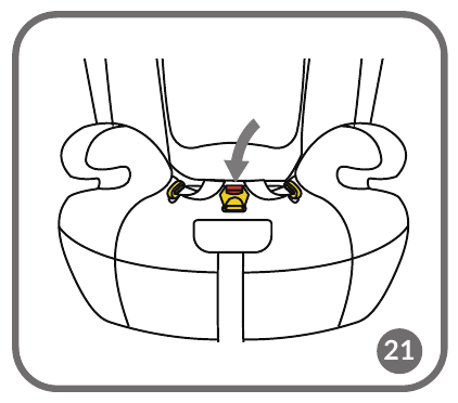 Lionelo - Levi i-Size - OCULTAR EL CINTURÓN DE SEGURIDAD DE 5 PUNTOS - Paso 5 OCULTAR EL CINTURÓN DE SEGURIDAD DE 5 PUNTOS - Paso 5