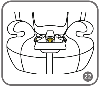Lionelo - Levi i-Size - OCULTAR EL CINTURÓN DE SEGURIDAD DE 5 PUNTOS - Paso 6 OCULTAR EL CINTURÓN DE SEGURIDAD DE 5 PUNTOS - Paso 6