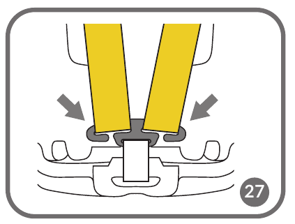 Lionelo - Levi i-Size - EXTRACCIÓN DEL CINTURÓN DE SEGURIDAD DE 5 PUNTOS - Paso 1 EXTRACCIÓN DEL CINTURÓN DE SEGURIDAD DE 5 PUNTOS - Paso 1