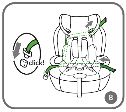 Lionelo - Levi i-Size - INSTALACIÓN DE LA SILLA (GRUPO DE 76 – 105 CM) - Paso 6 INSTALACIÓN DE LA SILLA (GRUPO DE 76 – 105 CM) - Paso 6