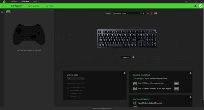 Razer - HUNTSMAN V3 PRO - Controller Sidebar Barra lateral del mando