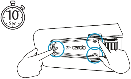 Cardo - PACKTALK EDGE - Funciones avanzadas - Realizar un restablecimiento de fábrica Funciones avanzadas - Realizar un restablecimiento de fábrica