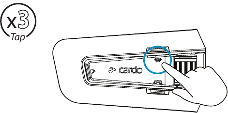 Cardo - PACKTALK EDGE - Intercomunicador DMC - Iniciar/Detener intercomunicador de pasajero Intercomunicador DMC - Iniciar/Detener intercomunicador de pasajero