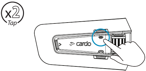 Cardo - PACKTALK EDGE - Intercomunicador DMC - Iniciar/Detener chat privado Intercomunicador DMC - Iniciar/Detener chat privado