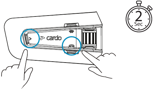 Cardo - PACKTALK EDGE - Primeros pasos - Encender/Apagar Primeros pasos - Encender/Apagar