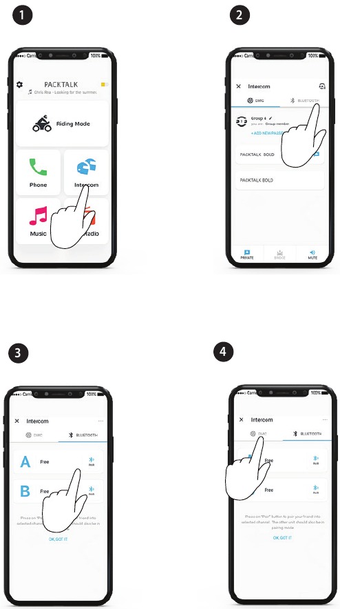 Cardo - PACKTALK EDGE - Compartir música - Establecer un compañero para compartir Compartir música - Establecer un compañero para compartir