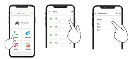 Cardo - PACKTALK NEO - Para establecer un número de marcación rápida Para establecer un número de marcación rápida