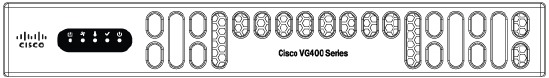 Cisco - VG400 - Panel frontal de la unidad Panel frontal de la unidad