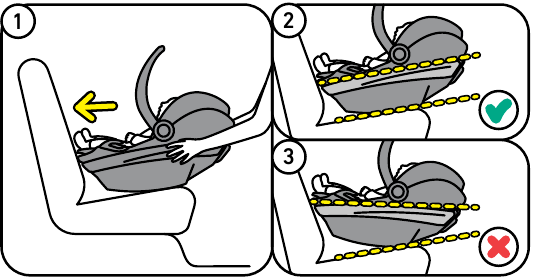 BESAFE - Go Beyond - Instalación del asiento con el cinturón del vehículo - Paso 1 Instalación del asiento con el cinturón del vehículo - Paso 1