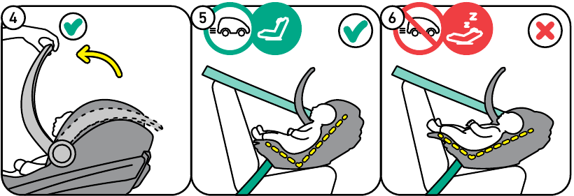 BESAFE - Go Beyond - Instalación del asiento con el cinturón del vehículo - Paso 4 Instalación del asiento con el cinturón del vehículo - Paso 4