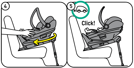 BESAFE - Go Beyond - Girar el asiento - Paso 2 Girar el asiento - Paso 2