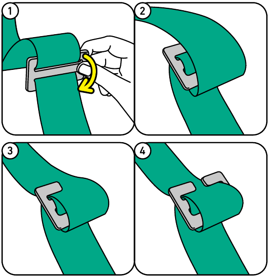BESAFE - Go Beyond - Uso de un acortador de cinturón - Paso 3 Uso de un acortador de cinturón - Paso 3