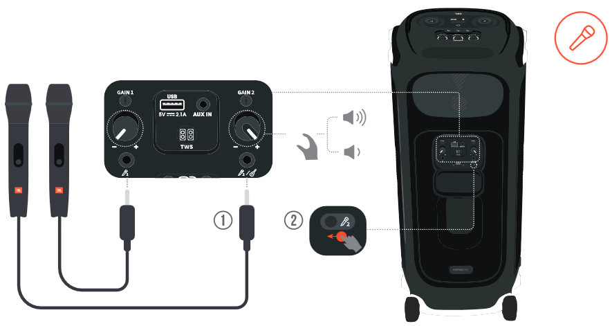 Harman - JBL PARTYBOX 710 - Micrófono Micrófono