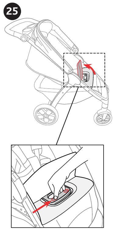 Chicco - BRAVO PRIMO - Cómo cerrar el carrito - Paso 1 Cómo cerrar el carrito - Paso 1