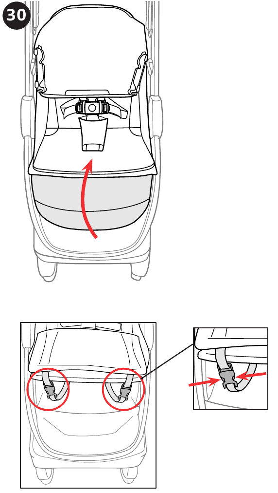 Chicco - BRAVO PRIMO - Cómo quitar el asiento - Paso 3 Cómo quitar el asiento - Paso 3