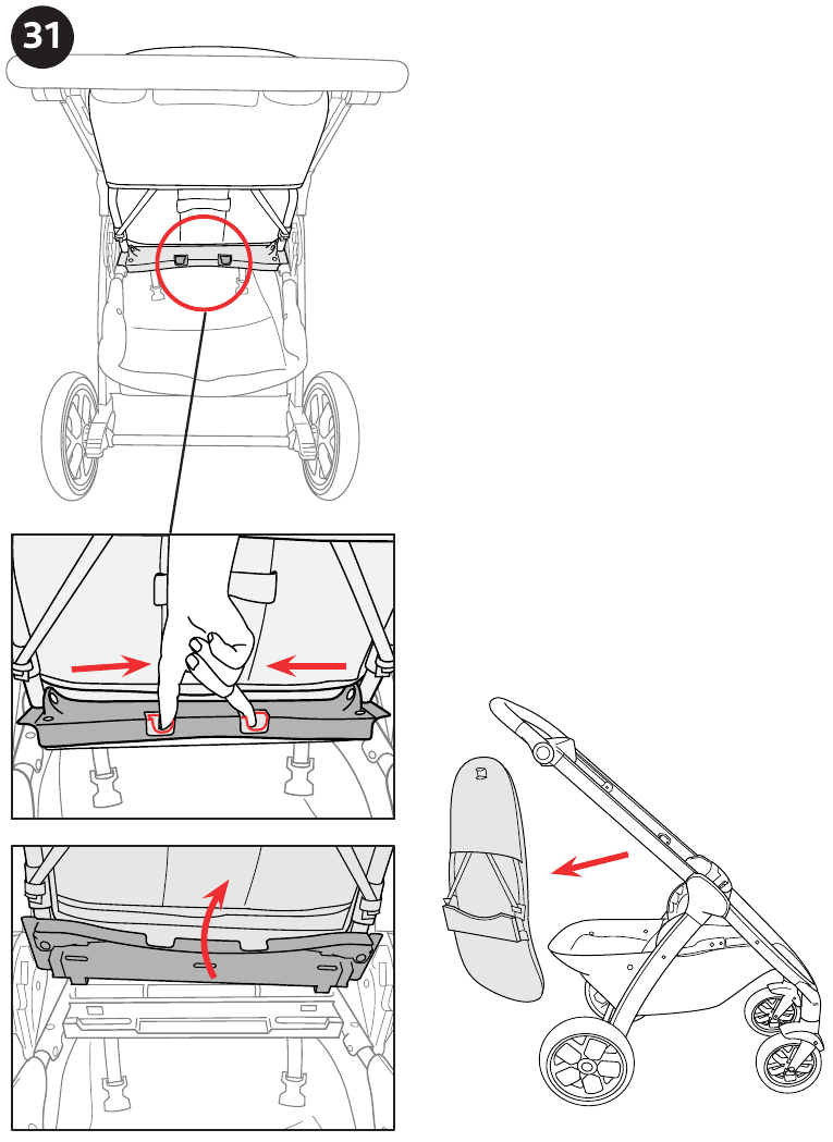 Chicco - BRAVO PRIMO - Cómo quitar el asiento - Paso 4 Cómo quitar el asiento - Paso 4