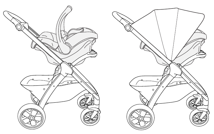 Chicco - BRAVO PRIMO - Cómo usar el modo de portabebés - Paso 2 Cómo usar el modo de portabebés - Paso 2