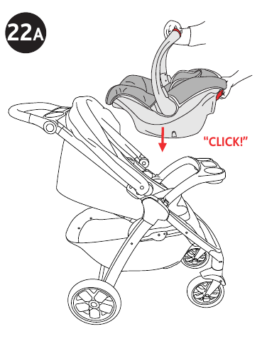 Chicco - BRAVO PRIMO - Uso con un asiento de coche infantil Chicco - Paso 1 Uso con un asiento de coche infantil Chicco - Paso 1