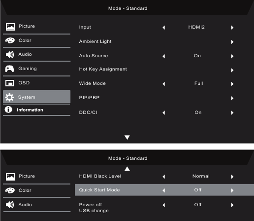 Acer - Nitro ED270U P2bmiipx - Ajuste del sistema Ajuste del sistema