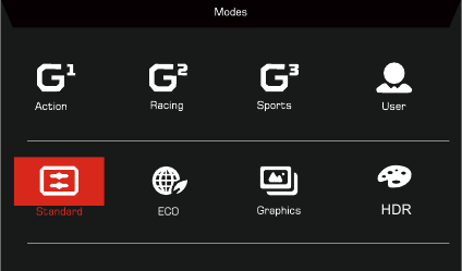Acer - Nitro ED270U P2bmiipx - Uso del menú de acceso directo Uso del menú de acceso directo