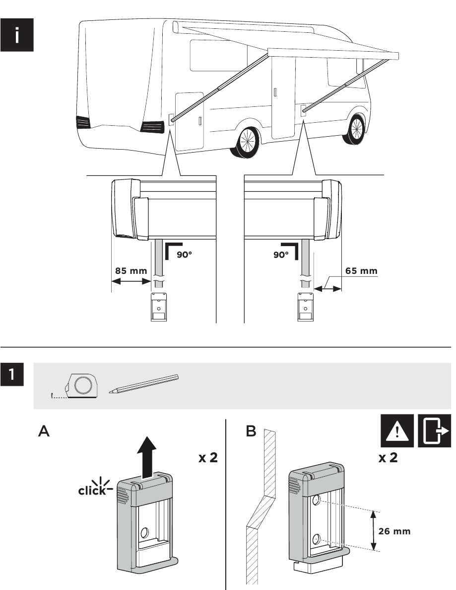 Thule - 4200 - INSTALACIÓN DEL SOPORTE DE LA PATA - Paso 1 INSTALACIÓN DEL SOPORTE DE LA PATA - Paso 1