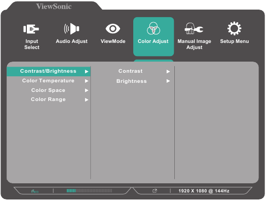 ViewSonic - XG2405 - Configuración de los ajustes: paso 2 Configuración de los ajustes: paso 2