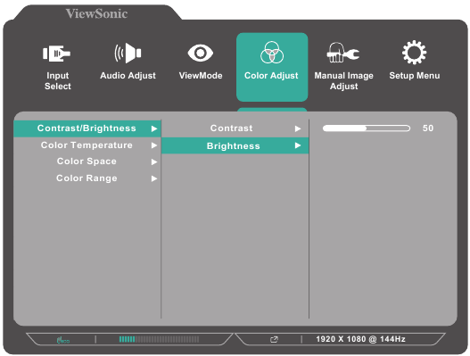 ViewSonic - XG2405 - Configuración de los ajustes: paso 3 Configuración de los ajustes: paso 3