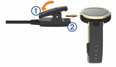 Garmin - LILY - Setting Up the Device - Step 1 Configuración del dispositivo: paso 1