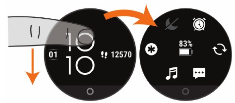 Garmin - LILY - Viewing Widgets and Menus - Step 2 Visualización de menús y widgets: paso 2
