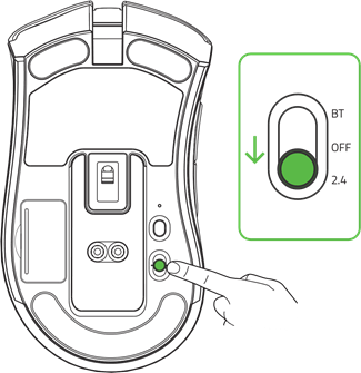 Razer - DEATHADDER V2 PRO - CONECTAR EL RATÓN - Paso 3 CONECTAR EL RATÓN - Paso 3