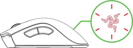 Razer - DEATHADDER V2 PRO - INDICADOR DE BATERÍA BAJA INDICADOR DE BATERÍA BAJA