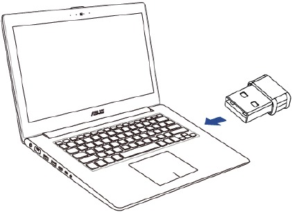 Asus - USB-AC53 Nano - Prepare su USB-AC53 Nano - Paso 1 Prepare su USB-AC53 Nano - Paso 1