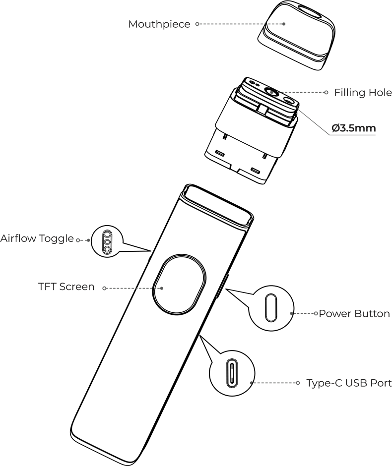 VAPORESSO - XROS 5 - VISTA AMPLIADA VISTA AMPLIADA