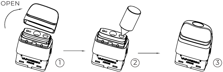 VAPORESSO - XROS 5 - USO - Llenar el e-líquido USO - Llenar el e-líquido