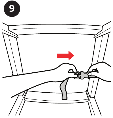 Chicco - Pocket Snack - Cómo fijar el asiento elevador a una silla - Paso 2 Cómo fijar el asiento elevador a una silla - Paso 2