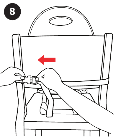 Chicco - Pocket Snack - Cómo fijar el asiento elevador a una silla - Paso 1 Cómo fijar el asiento elevador a una silla - Paso 1